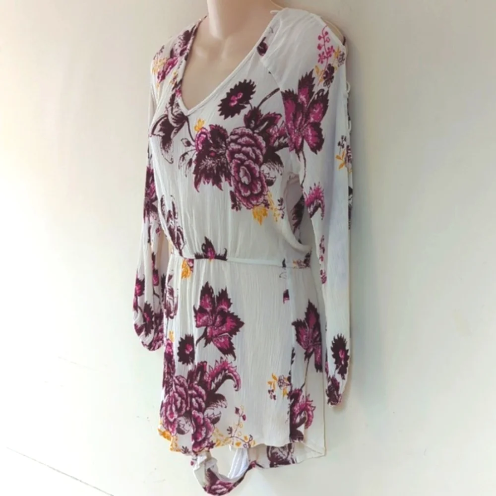 Billabong  Ivory Moonlight Lace-Up Romper - Picture 7 of 15